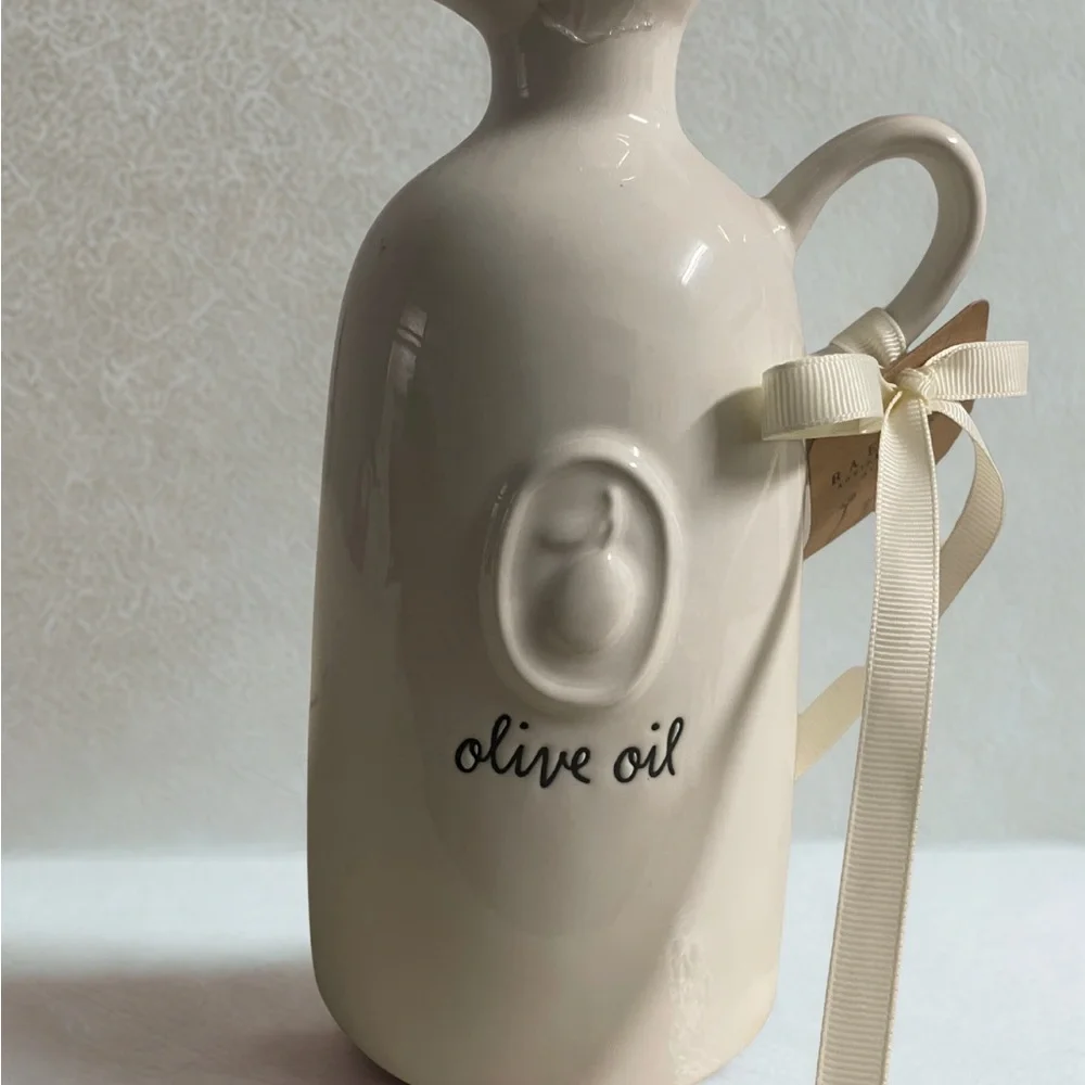 Rae Dunn Cream Olive Oil Container - Picture 2 of 3